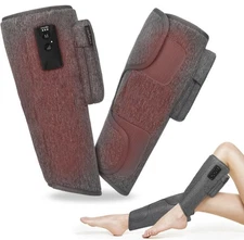 Wireless Leg Massager - Air Compression Calf Massager with Heat for Circulation,