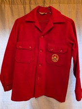 Vintage Boy Scouts of America Red Wool Jacket Size 16