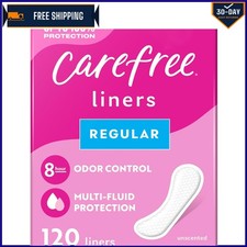 120 Count Ultra-Soft Cotton Panty Liners, Fragrance-Free for Daily Freshness