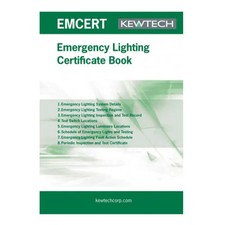 Kewtech EMCERT Notbeleuchtung Zertifikat Buch