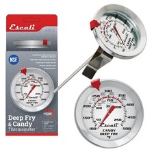 Stainless Steel Deep Frying Candy Thermometer W/ Pot Clip 5-Inch Probe