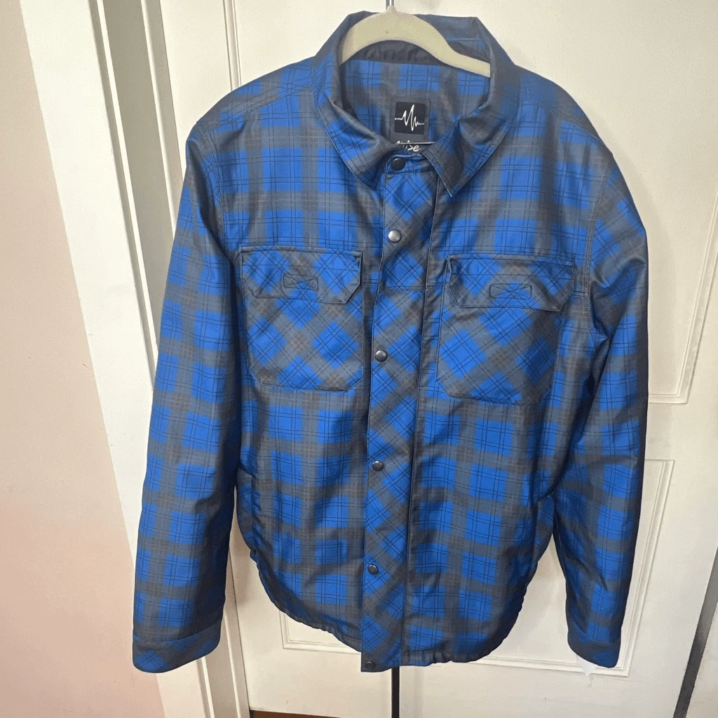 Pulse Snow Ski Snowboard Jacket Blue Plaid Size Medium