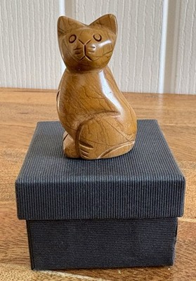Vintage Shipton & Co - Jasper Katze Schnitzfigur - Ginger Tom - verpackt - 2 Zoll