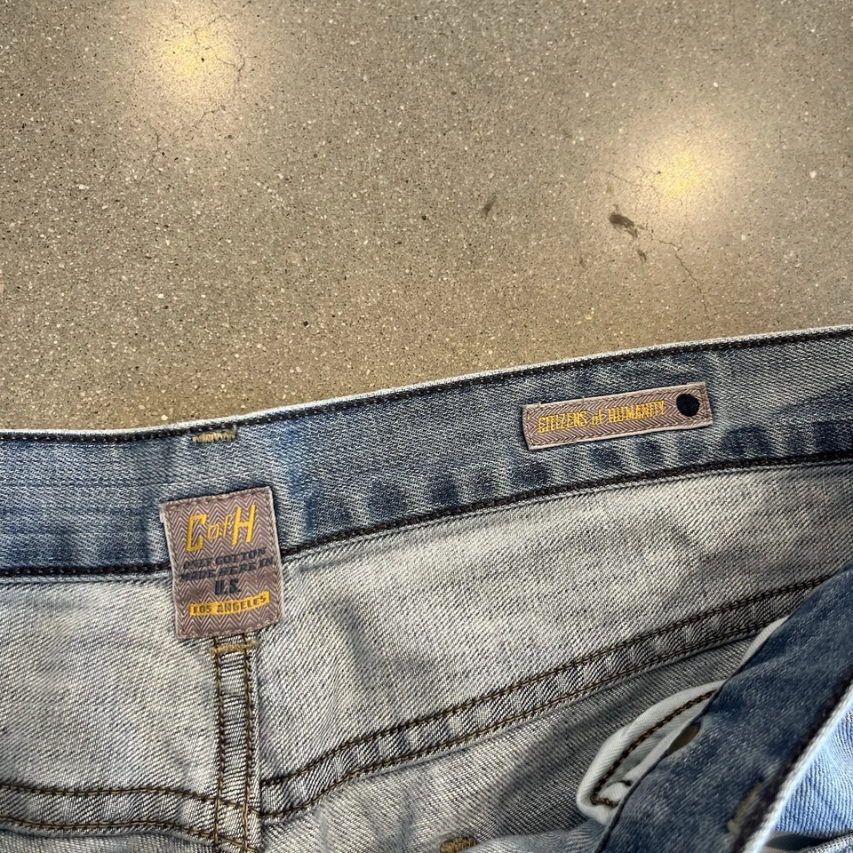 Citizens Of Humanity Jeans Men's 38x32 Jagger Dark Wash Bootcut Denim USA Faded - Image 4 of 4