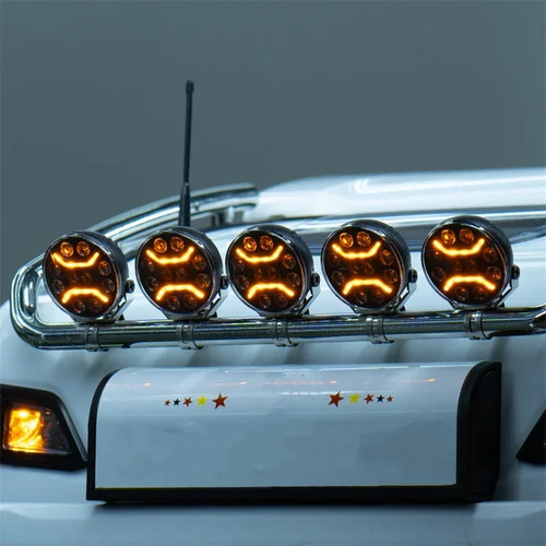 LED Spotlight Roof Lights for 1/14 Tamiya RC Truck SCANIA VOLVO MAN ACTROS Car - Picture 6 of 29