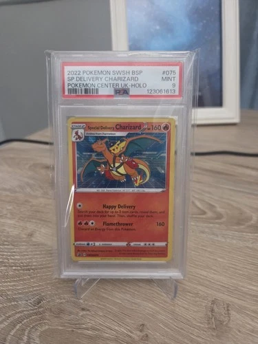 2022 POKEMON SWSH BLACK STAR PROMO #075 SPECIAL DELIVERY CHARIZARD-HOLO PSA 9