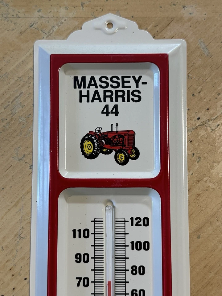 TERMÔMETRO DE METAL VINTAGE MASSEY-HARRIS 44 Vendas e Serviço - EUA - Imagem 2 de 4