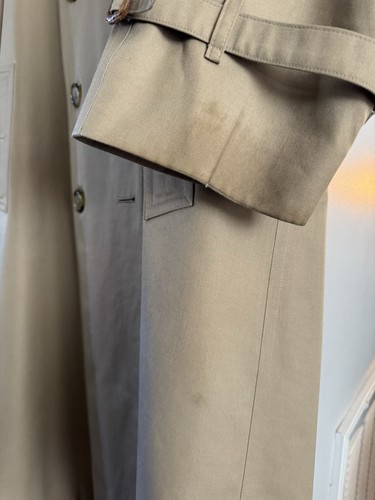 Burberry Vintage Beige Cotton Blend Check Trench Coat 38 Short with wool liner - Picture 18 of 23