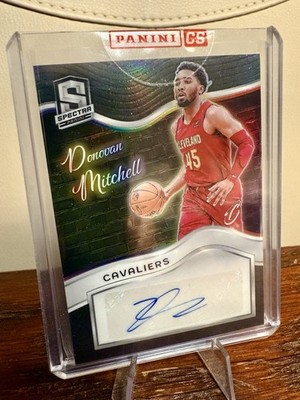 Panini Spectra 23-24 Donovan Mitchell Cavaliers Colorblast Auto 1/49 1otPrint 
