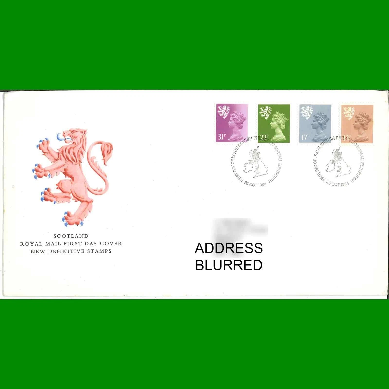 FDC Regional Definitive - Scotland, First Day Cover Stamps, 23.10.1984 - Picture 1 of 3