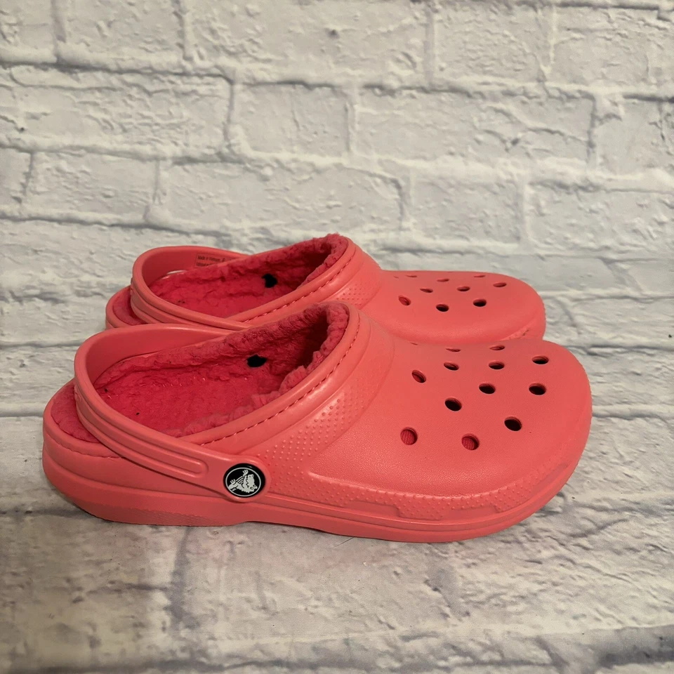 Zueco Crocs Clásico Forrado Rosa Brillante 207010 (PS) Junior Talla 4 Foto 2 de 4