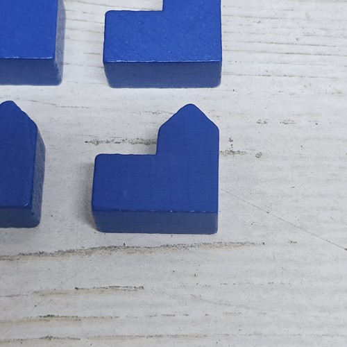 Settlers of Catan Replacement Set of 4 Blue Wooden Cities City Pieces 3071 - Picture 5 of 6