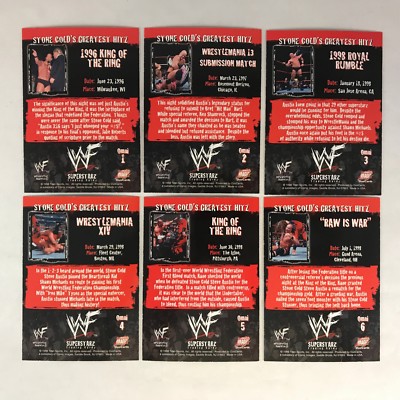 ktページstone cold and Vincent Plus WWF SUPERSTARZ Complete STONE COLD GREATEST HITZ Chase Card Set
