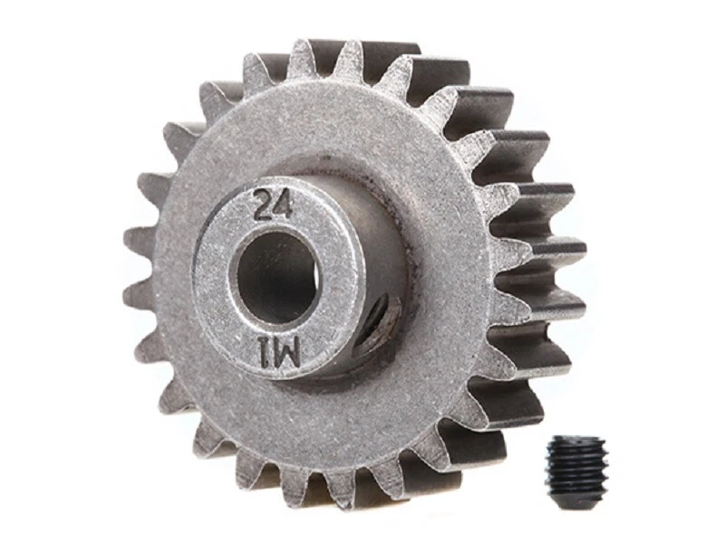 Pignon moteur Traxxas 24Z pour arbre de 5 mm et acier HZ (module 1) X-Maxx, M... - Photo 1/1