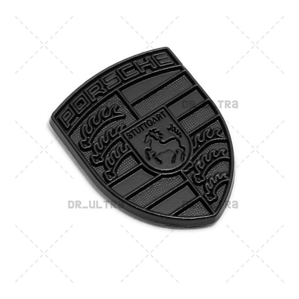 Porsche Interior Dashboard Decorate Badge Mini 1 inch Logo Emblem Black - Image 2 of 4