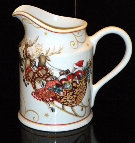 Williams Sonoma Twas the Night Before Christmas Weihnachtsmann & Schlitten 64 Oz Krüge - Bild 2 von 17
