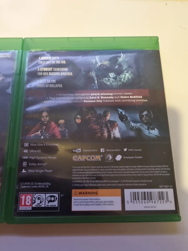 Resident Evil 2 (Xbox One, 2019) - Image 3 of 3