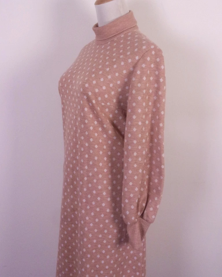 Vestido Suéter Vintage Años 60 70 Serbin por Muriel Ryan ReTrO Lunares Talla 14 Foto 3 de 4