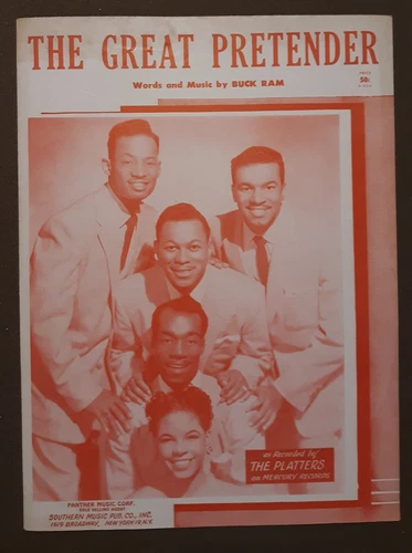 Great Pretender Piano Sheet Music by Buck Ram 1955 The Platters