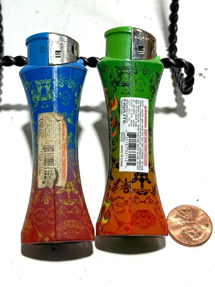 2 ENCENDEDORES DE BUTANO HARDY BULLDOG DE COLECCIÓN DE CHRISTIAN AUDIGIER WORKS NULITE 3,5" DE ALTO Foto 2 de 2