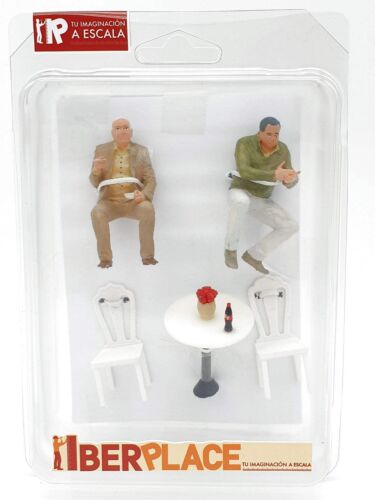 Set Caffetteria Sedute Scala G 1:22,5 Figurine Iberplace 40007 Persone Modellismo - Foto 2 di 7