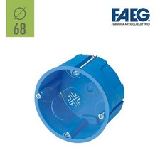 Scatola cassetta di derivazione tonda 68x40 mm da incasso a parete per cartonges