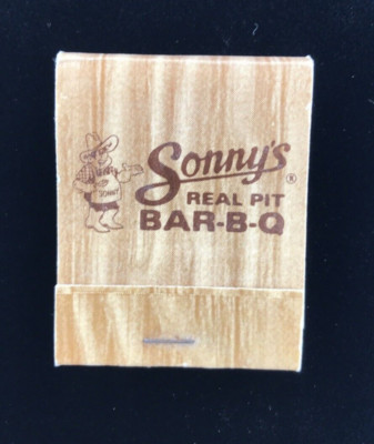 Vintage Matchbook Sonny's Real Pit Bar-B-Q - Gainesville FL - Full Unstruck