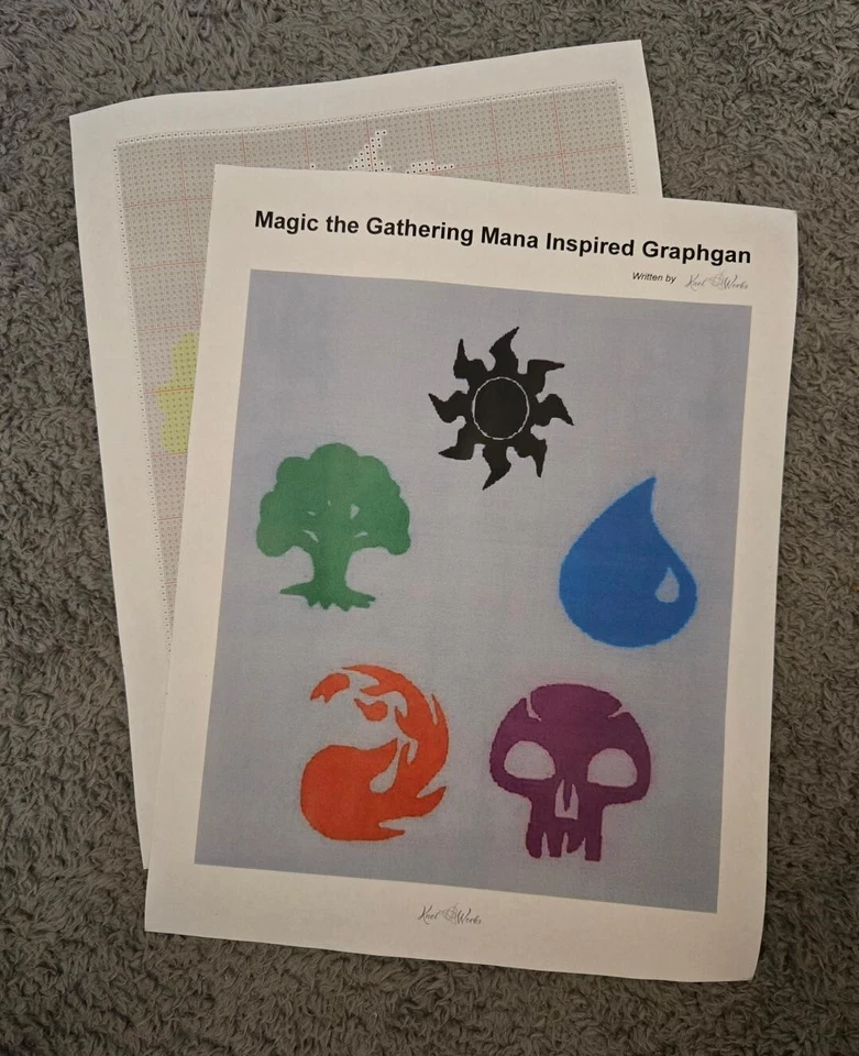 Magic the Gathering Inspired Graphgan Pattern (Graph only, no written info) - Image 3 of 3