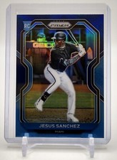 2021 Panini Prizm RC #148 Jesus Sanchez Navy Carolina Blue Prizm Tier II Miami