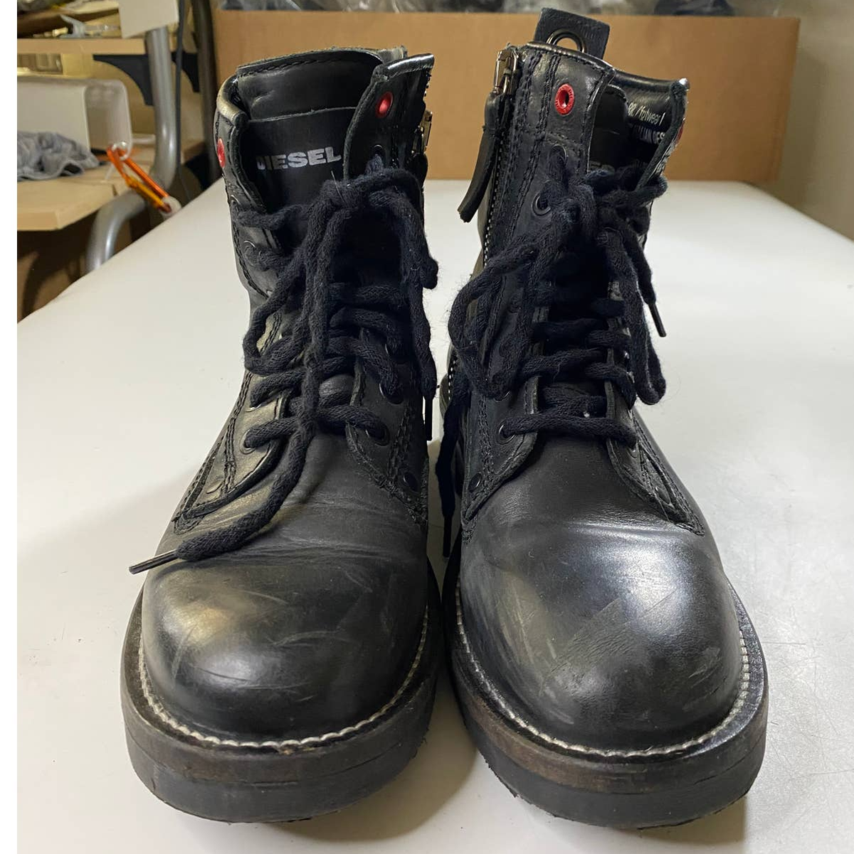 DIESEL Black D-Throuper DBB Z Boots Women's 37 (US