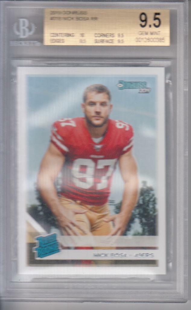 2019 Donruss #318 Nick Bosa RR RC Rookie BGS 9.5 49ers 0385