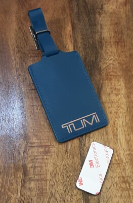 NEW Tumi Set Luggage Tag and Monogram Patch in Turquoise w/Silver