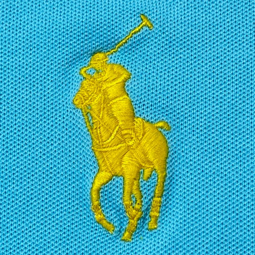 Ralph Lauren Sport Women's Polo Shirt - Light Blue - Big Pony - Size L - EUC - Picture 7 of 10