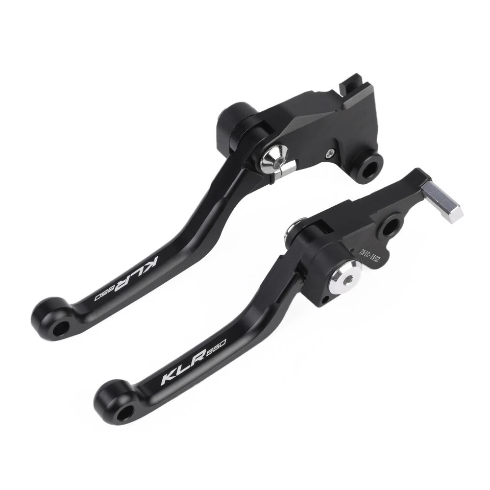 Palancas de freno/embrague CNC KLR negras pivote manual para Kawasaki KLR 650 2008-2024 Foto 3 de 4