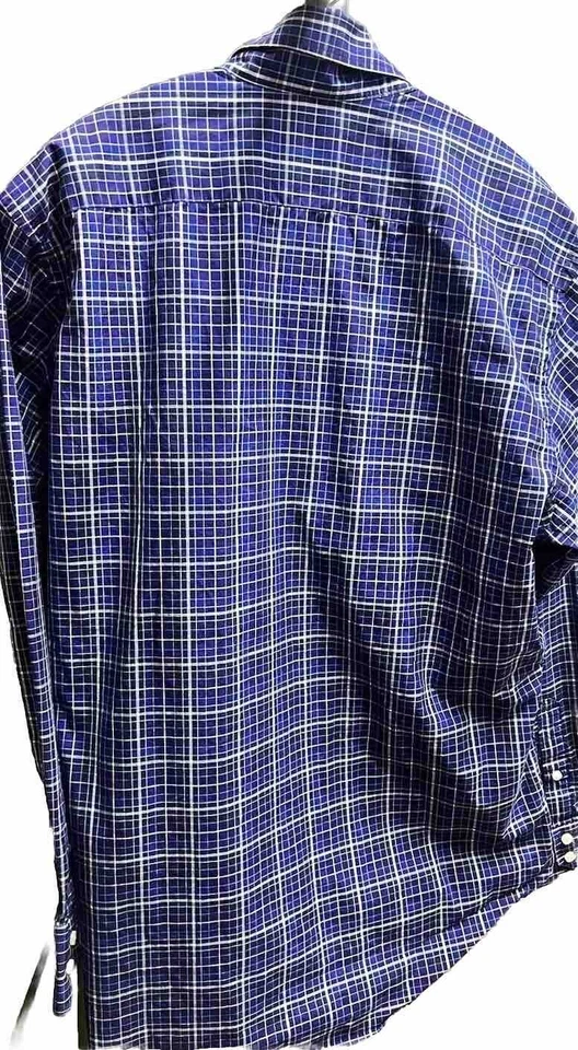 Camisa de vestir para hombre TailorByrd púrpura manga larga estampado algodón talla L grande Foto 3 de 4