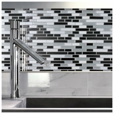 A17002 - Peel and Stick Kitchen Backsplash Wall Tile, 12''x12'' Set of 6