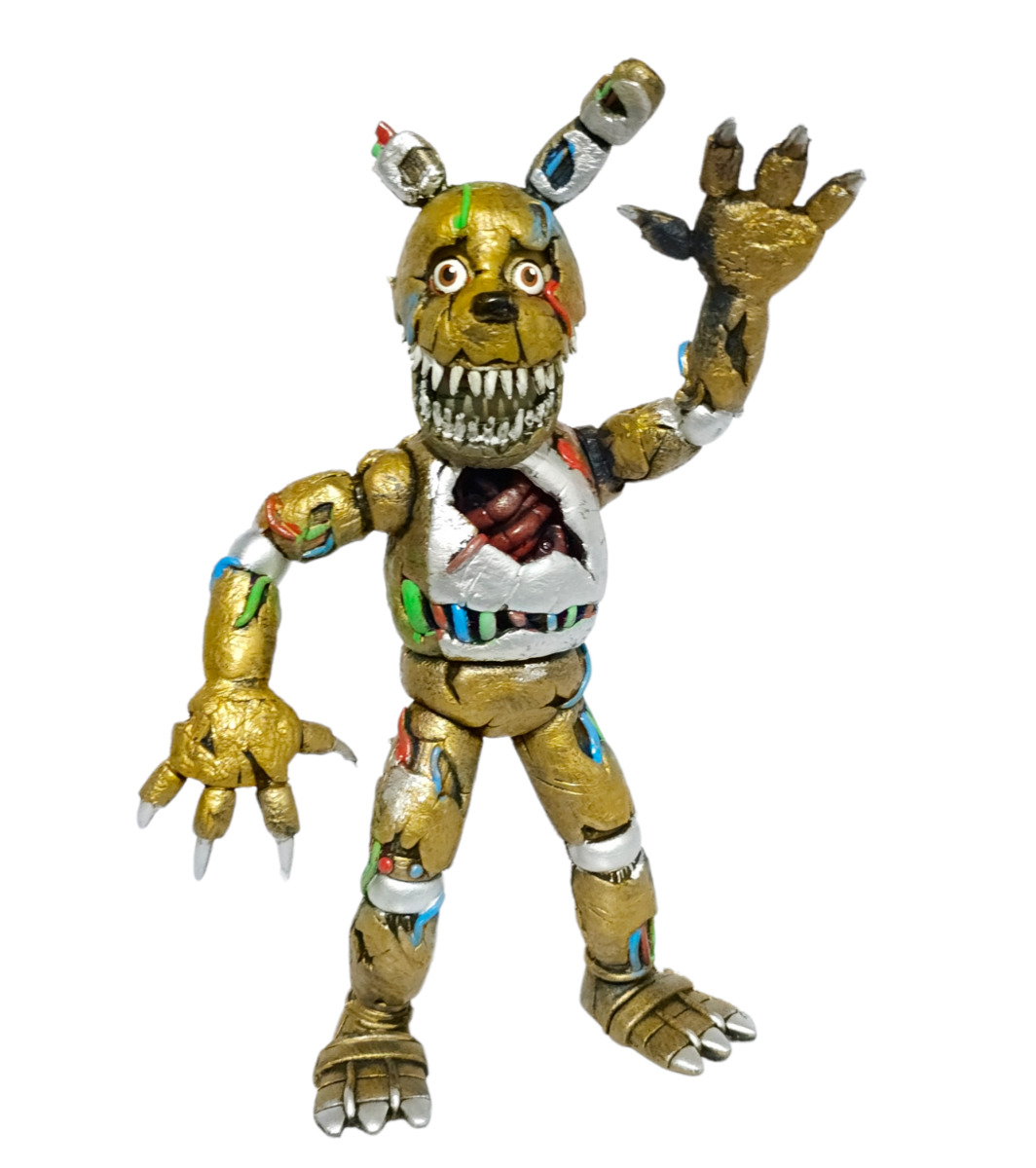 TOY FIGURE MEXICAN FIVE NIGHTS AT FREDDY 'ANIMATRONICS SPRINGTRAP C TWISTED  9IN