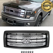 New Sterling Gray Front Bumper Grille For 2009-2014 Ford F-150 F150 Platinum STX