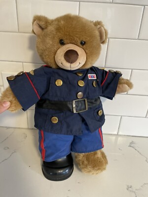 build a bear marine dress blues Bear-Velvet Teddy in outfit-USA-BAB 2010-Collectible Bear workshop Carrie Black Cowl Neck Colour: POLKADOT Celebrate the pride and Size:4XL (US 16 / UK 20)