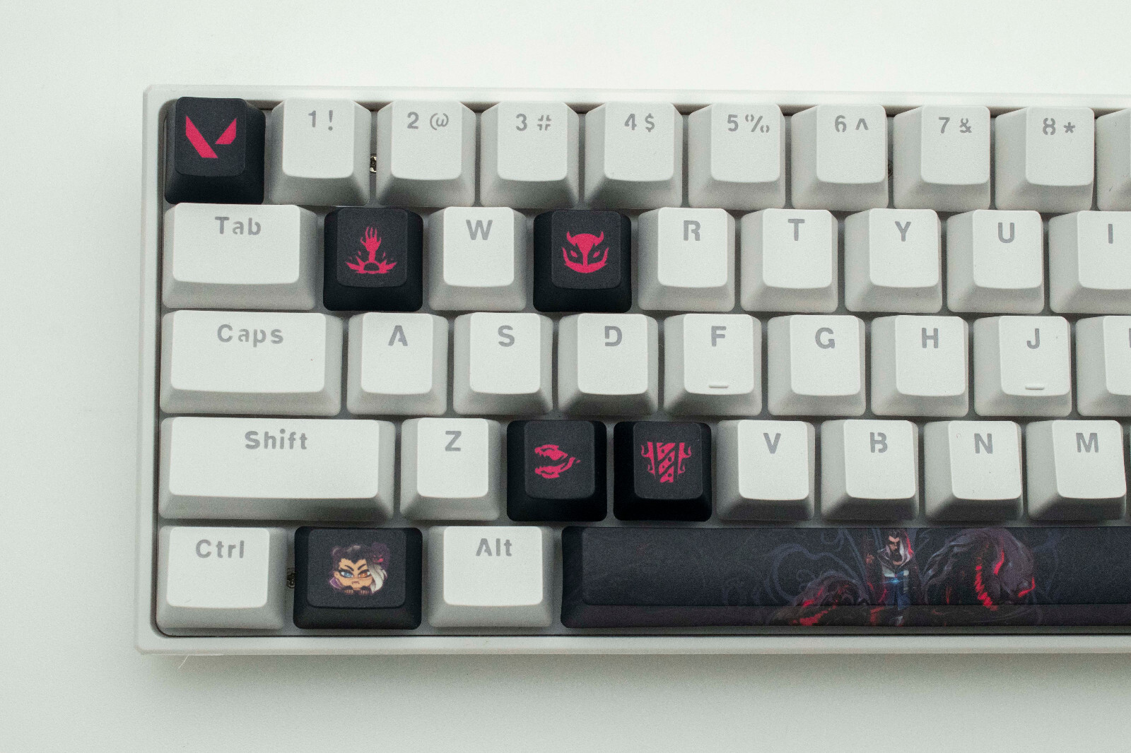 Keycaps Valorant Fade touches PBT de profil OEM pour remplacer les touches clavier gamer