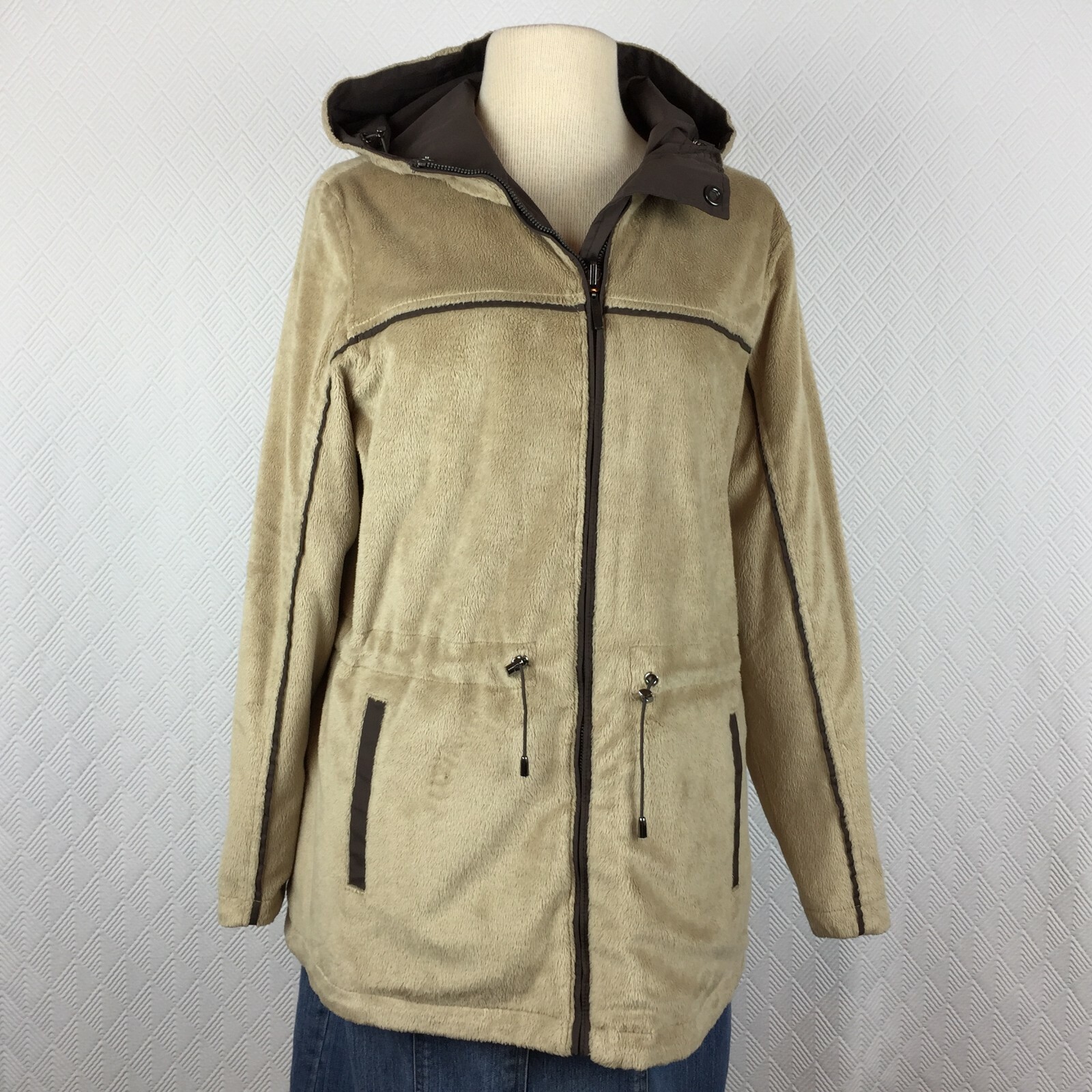 Free Country Womens Reversible Jacket Faux Fur Fleece… Gem