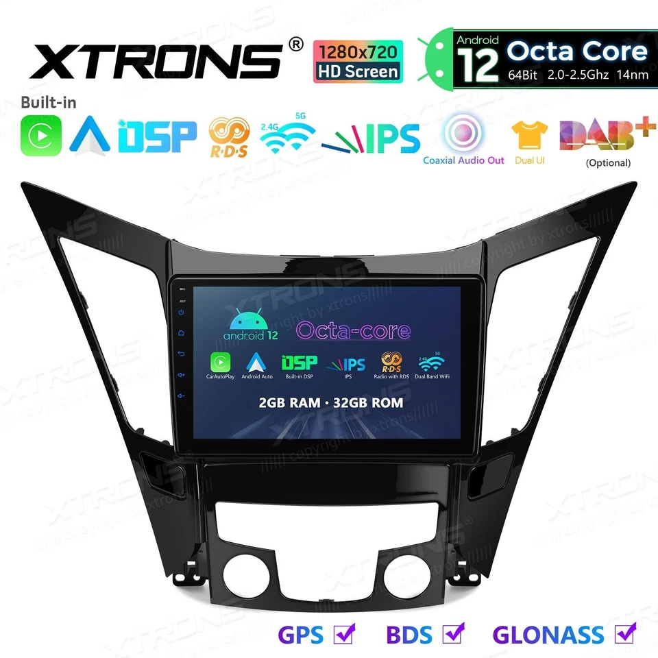 AUTORADIO ANDROID 12 HYUNDAI SONATA I45 STEREO AUTO 9" POLLICI COMANDI VOLANTE - Immagine 3 di 4