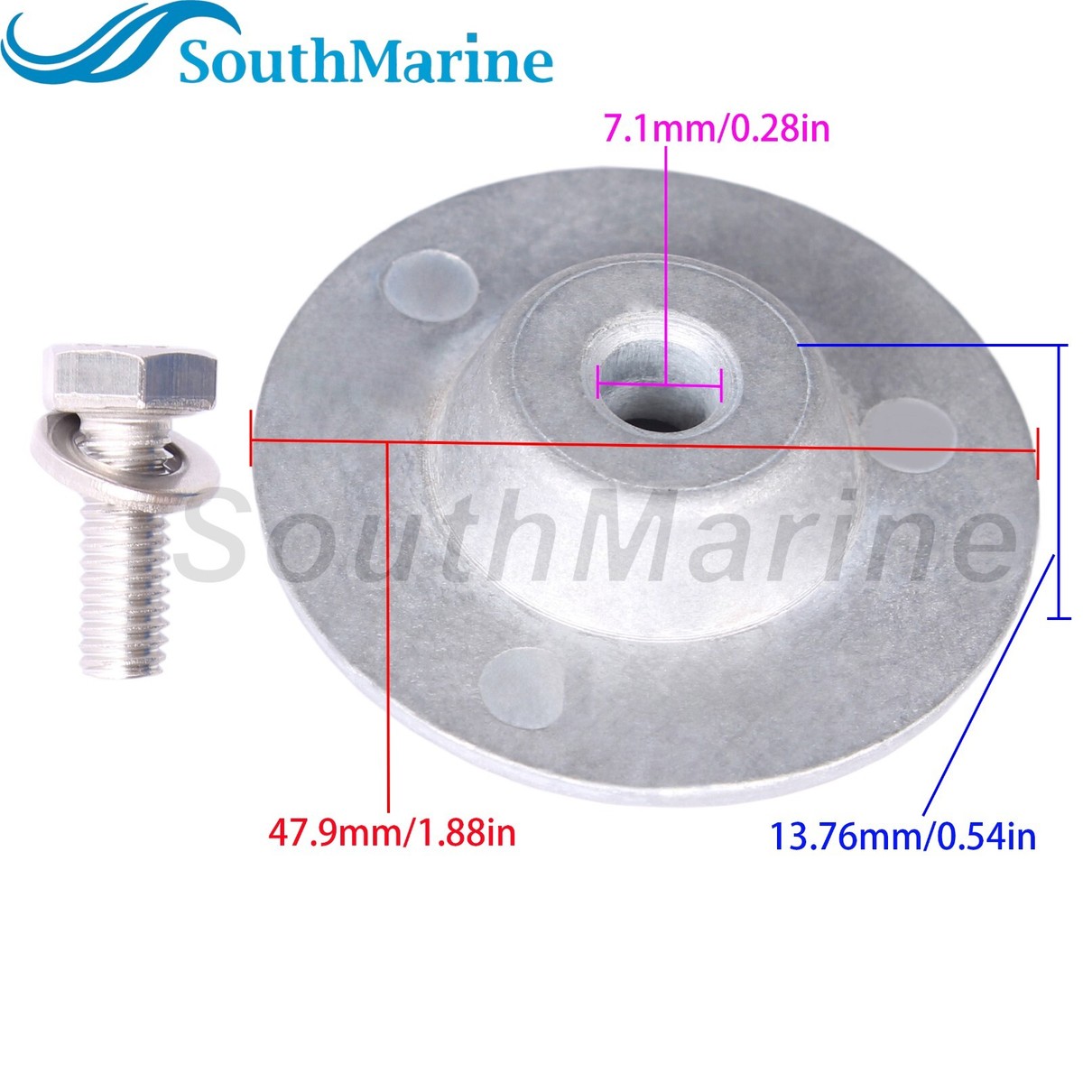 Outboard Motor 3V9-60218-0 3V9602180M Anode for Tohatsu Nissan 9.9