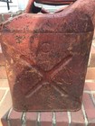 Vintage Military Gerry Jerry Can, Rusty USMC 20-5-77 DOT 5L, as is with dents — photo 6