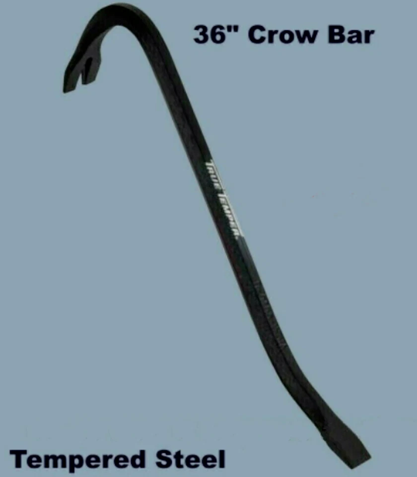 36" CROW BAR Nail Puller Tempered Steel Gooseneck Wrecking Multi-Purpose Utility - Image 2 of 4