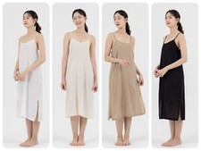 Midi Cotton Slip Dress, Camisole Dress, Light Cotton Slip Dress, Night Wear