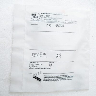 IFM IF7103 Inductive Sensor 10...30 DC NPN New #