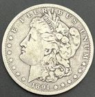 1891 P Morgan Silver Dollar US Coin VF pq