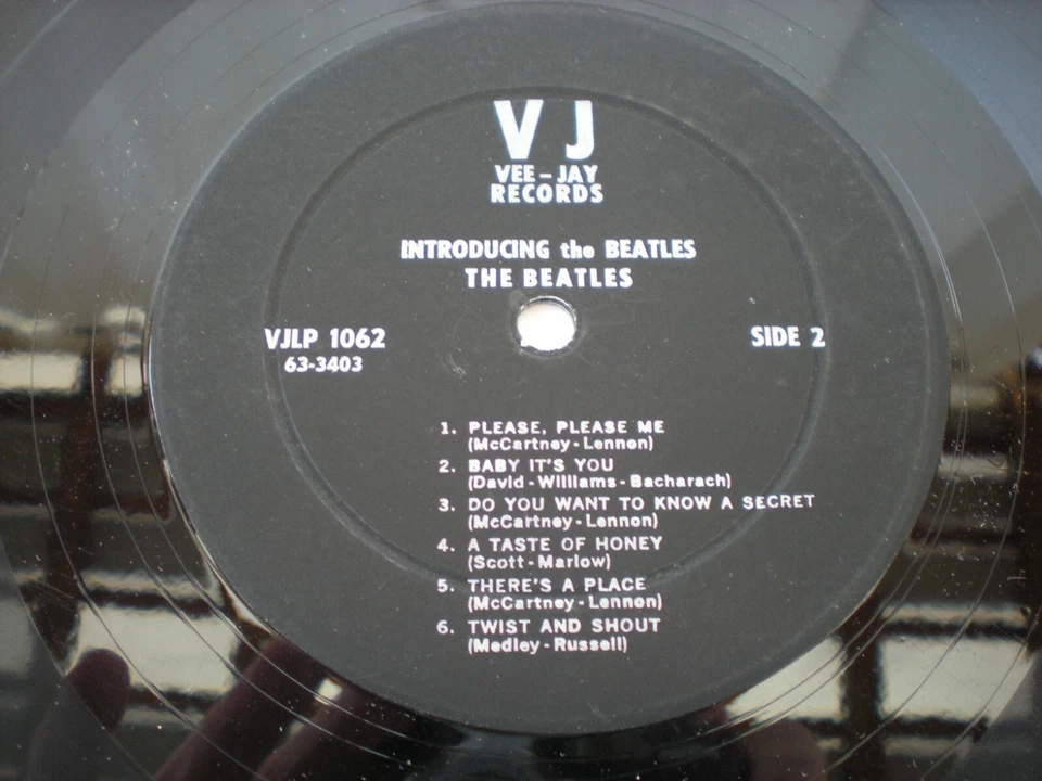 Introducing The Beatles lp Vee-Jay VJLP-1062 Version 2 Black USA 1964 Vinyl Foto 4 de 4