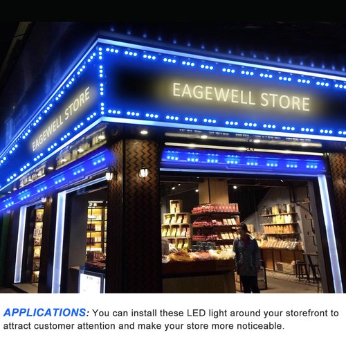 BLUE 5050 5054 SMD 3 6 LED Module Light Store Front Window Sign Lamp DC12V Kits - Picture 4 of 37